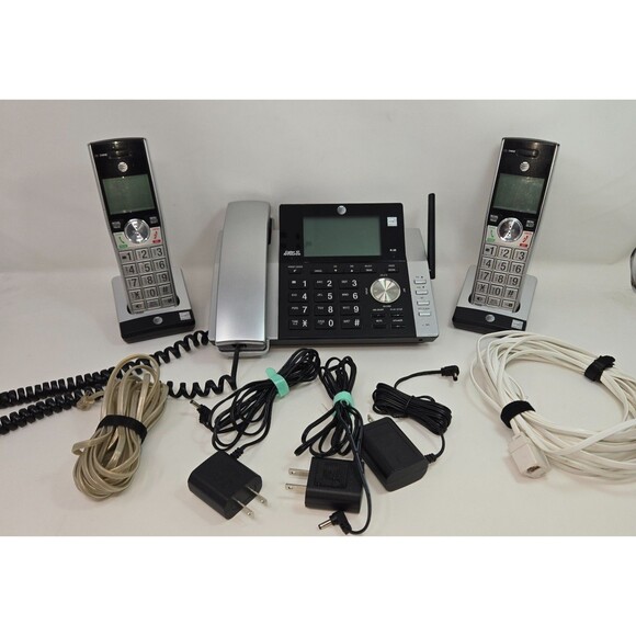 AT&T Corded /Cordless Phone Digital Answering System CL84365 1 Corded 2 Cordless - Picture 1 of 16